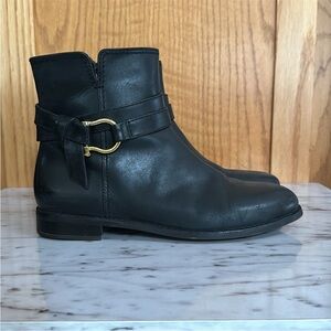 Sperry Black Leather Ankle Boots women's size 8.5 🍂
